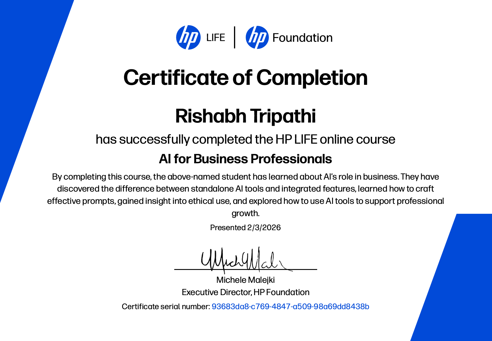 Professional Networking for Career Growth certificate